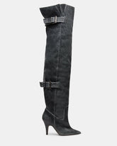 BADDIE BLACK DISTRESSED
